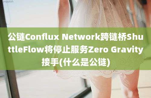 公链Conflux Network跨链桥ShuttleFlow将停止服务Zero Gravity接手(什么是公链)