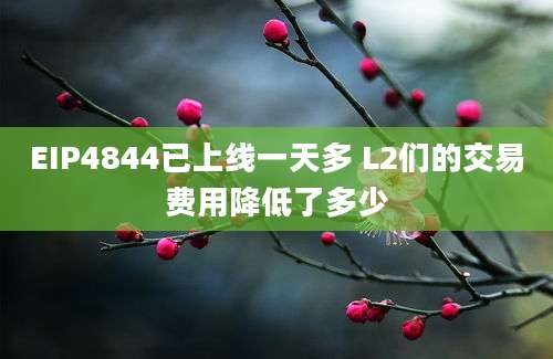 EIP4844已上线一天多 L2们的交易费用降低了多少