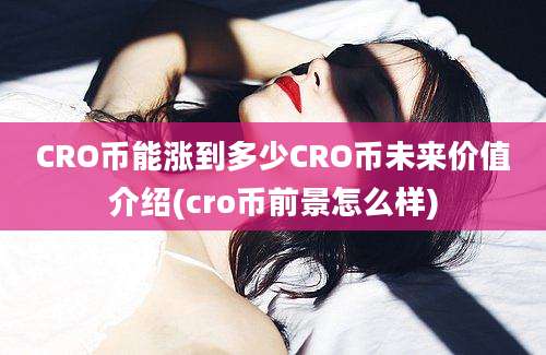 CRO币能涨到多少CRO币未来价值介绍(cro币前景怎么样)