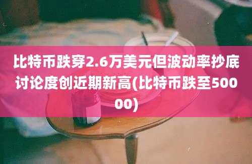 比特币跌穿2.6万美元但波动率抄底讨论度创近期新高(比特币跌至50000)