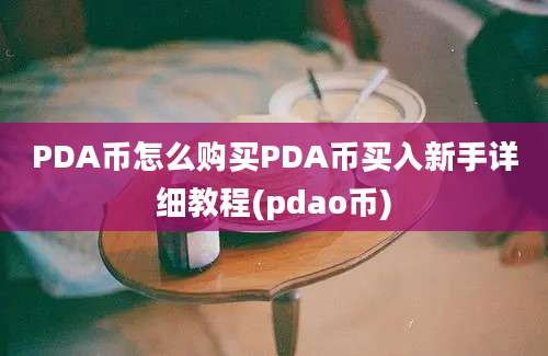 PDA币怎么购买PDA币买入新手详细教程(pdao币)