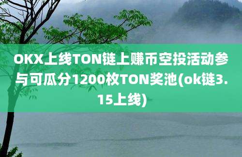 OKX上线TON链上赚币空投活动参与可瓜分1200枚TON奖池(ok链3.15上线)