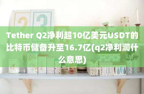 Tether Q2净利超10亿美元USDT的比特币储备升至16.7亿(q2净利润什么意思)