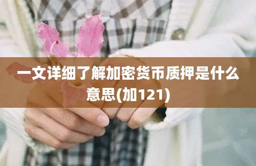 一文详细了解加密货币质押是什么意思(加121)