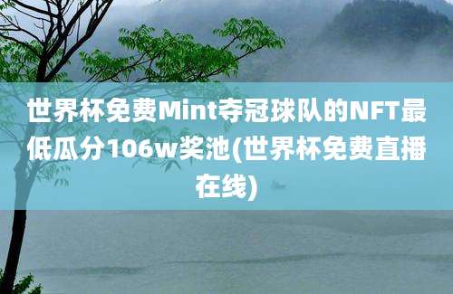 世界杯免费Mint夺冠球队的NFT最低瓜分106w奖池(世界杯免费直播在线)