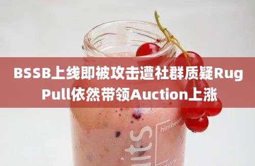 BSSB上线即被攻击遭社群质疑Rug Pull依然带领Auction上涨