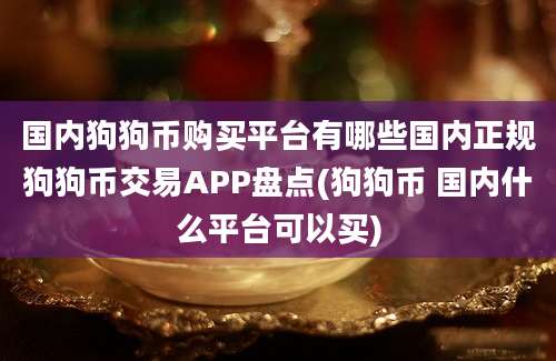 国内狗狗币购买平台有哪些国内正规狗狗币交易APP盘点(狗狗币 国内什么平台可以买)