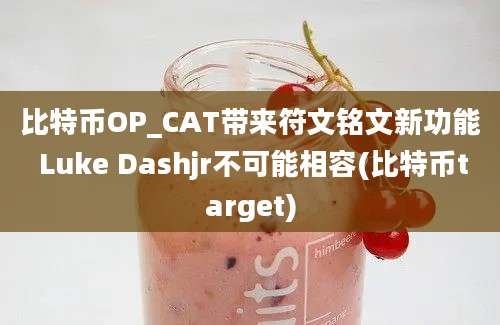 比特币OP_CAT带来符文铭文新功能 Luke Dashjr不可能相容(比特币target)