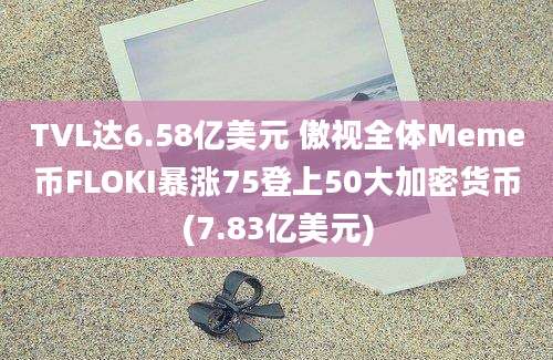 TVL达6.58亿美元 傲视全体Meme币FLOKI暴涨75登上50大加密货币(7.83亿美元)