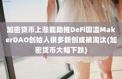 加密货币上涨能助推DeFi回温MakerDAO创始人很多新创或被淘汰(加密货币大幅下跌)