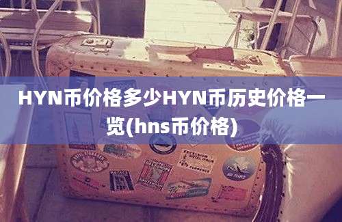 HYN币价格多少HYN币历史价格一览(hns币价格)