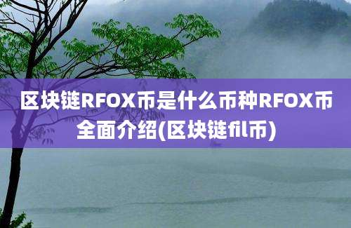 区块链RFOX币是什么币种RFOX币全面介绍(区块链fil币)