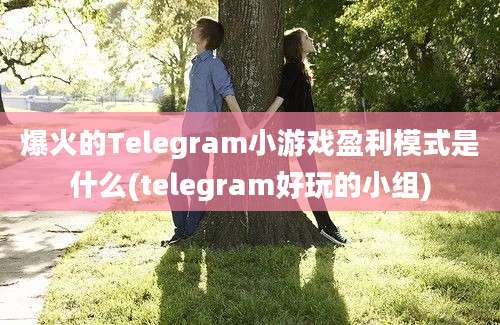 爆火的Telegram小游戏盈利模式是什么(telegram好玩的小组)