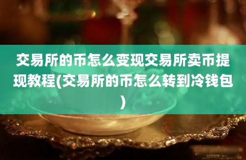 交易所的币怎么变现交易所卖币提现教程(交易所的币怎么转到冷钱包)