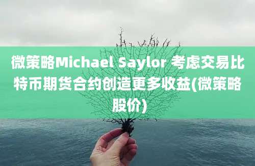 微策略Michael Saylor 考虑交易比特币期货合约创造更多收益(微策略 股价)