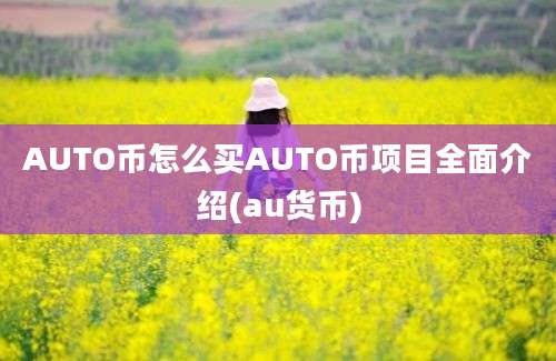 AUTO币怎么买AUTO币项目全面介绍(au货币)