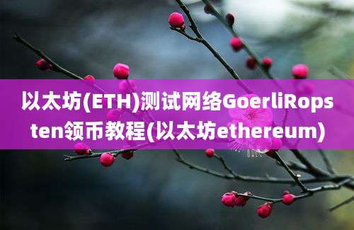 以太坊(ETH)测试网络GoerliRopsten领币教程(以太坊ethereum)