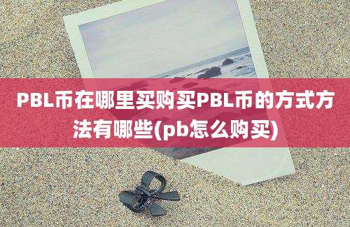 PBL币在哪里买购买PBL币的方式方法有哪些(pb怎么购买)