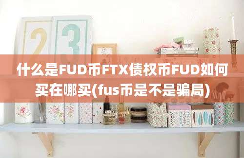 什么是FUD币FTX债权币FUD如何买在哪买(fus币是不是骗局)