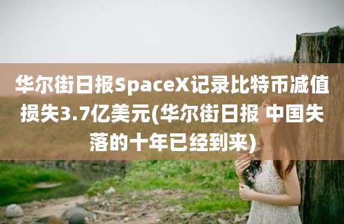 华尔街日报SpaceX记录比特币减值损失3.7亿美元(华尔街日报 中国失落的十年已经到来)