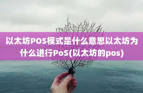 以太坊POS模式是什么意思以太坊为什么进行PoS(以太坊的pos)