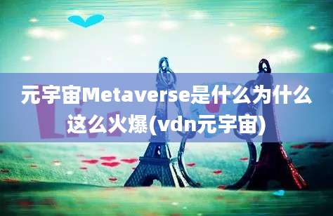 元宇宙Metaverse是什么为什么这么火爆(vdn元宇宙)