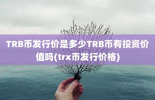 TRB币发行价是多少TRB币有投资价值吗(trx币发行价格)