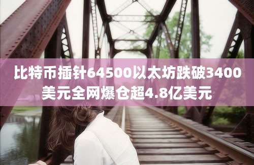 比特币插针64500以太坊跌破3400美元全网爆仓超4.8亿美元