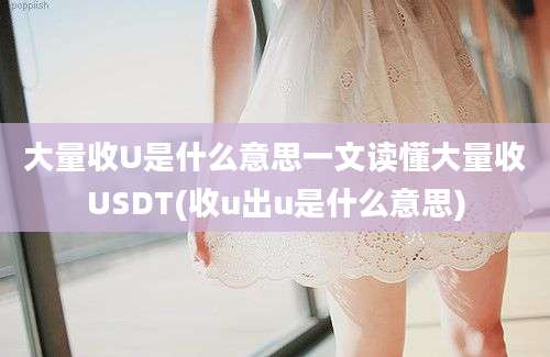 大量收U是什么意思一文读懂大量收USDT(收u出u是什么意思)