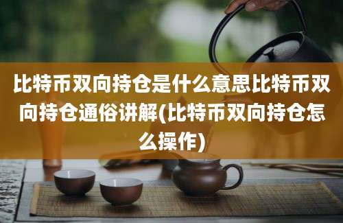 比特币双向持仓是什么意思比特币双向持仓通俗讲解(比特币双向持仓怎么操作)