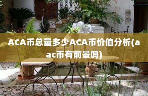 ACA币总量多少ACA币价值分析(aac币有前景吗)