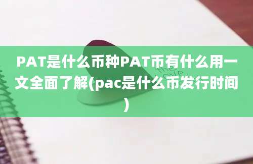 PAT是什么币种PAT币有什么用一文全面了解(pac是什么币发行时间)