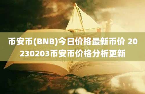 币安币(BNB)今日价格最新币价 20230203币安币价格分析更新