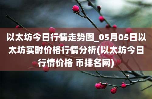 以太坊今日行情走势图_05月05日以太坊实时价格行情分析(以太坊今日行情价格 币排名网)