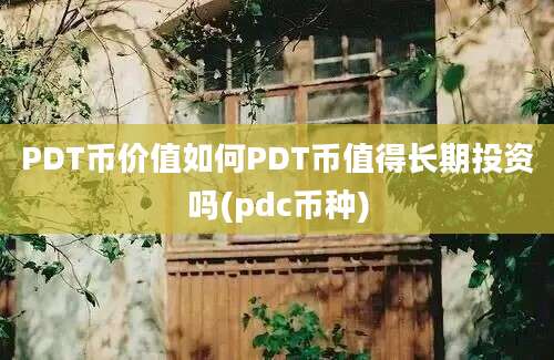 PDT币价值如何PDT币值得长期投资吗(pdc币种)