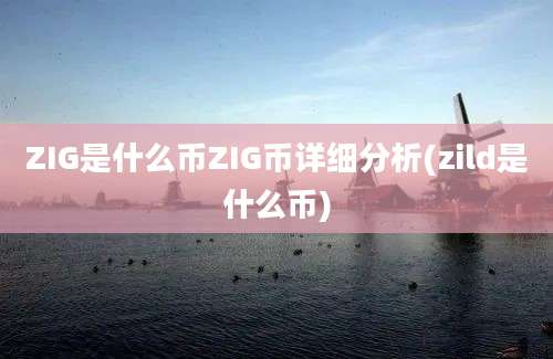 ZIG是什么币ZIG币详细分析(zild是什么币)