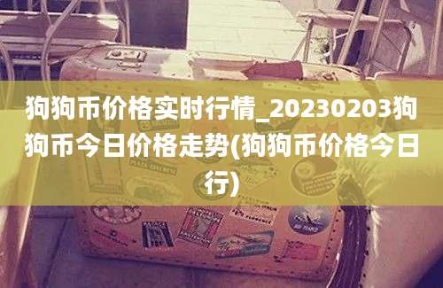 狗狗币价格实时行情_20230203狗狗币今日价格走势(狗狗币价格今日行)