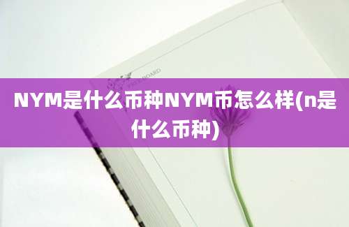 NYM是什么币种NYM币怎么样(n是什么币种)