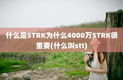 什么是STRK为什么4000万STRK很重要(什么叫stt)