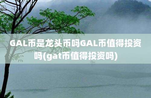 GAL币是龙头币吗GAL币值得投资吗(gat币值得投资吗)