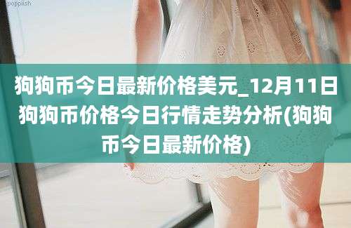 狗狗币今日最新价格美元_12月11日狗狗币价格今日行情走势分析(狗狗币今日最新价格)