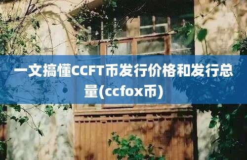 一文搞懂CCFT币发行价格和发行总量(ccfox币)