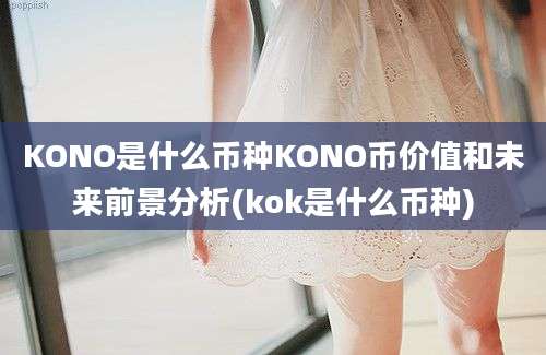 KONO是什么币种KONO币价值和未来前景分析(kok是什么币种)