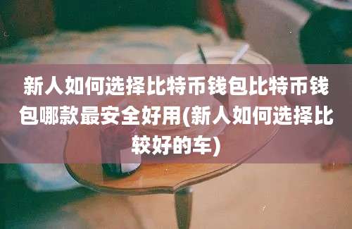 新人如何选择比特币钱包比特币钱包哪款最安全好用(新人如何选择比较好的车)