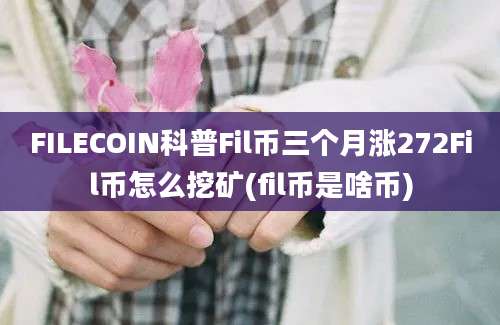 FILECOIN科普Fil币三个月涨272Fil币怎么挖矿(fil币是啥币)