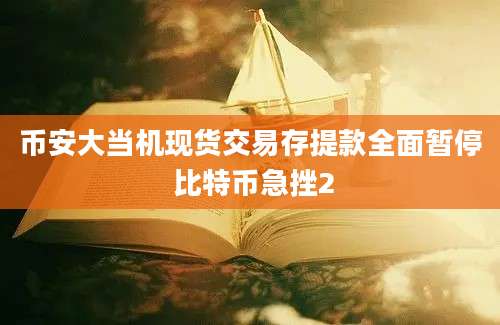 币安大当机现货交易存提款全面暂停 比特币急挫2