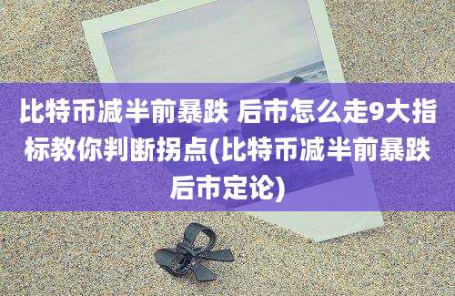 比特币减半前暴跌 后市怎么走9大指标教你判断拐点(比特币减半前暴跌后市定论)