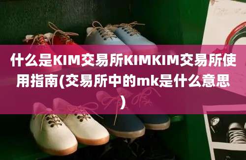 什么是KIM交易所KIMKIM交易所使用指南(交易所中的mk是什么意思)