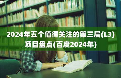 2024年五个值得关注的第三层(L3)项目盘点(百度2024年)