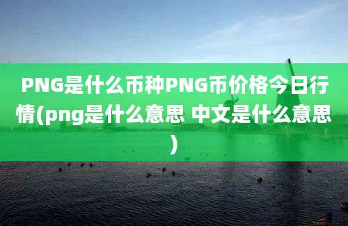 PNG是什么币种PNG币价格今日行情(png是什么意思 中文是什么意思)